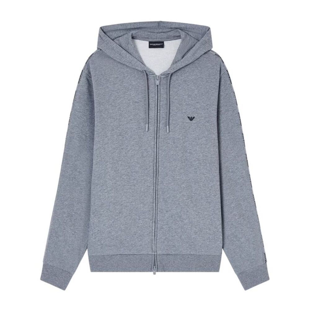 Emporio Armani EA7 Mens Full Zip Hoodie / Grey Melange